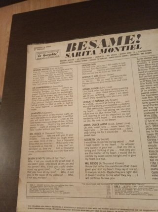 Vinilo Besame Sara Montiel