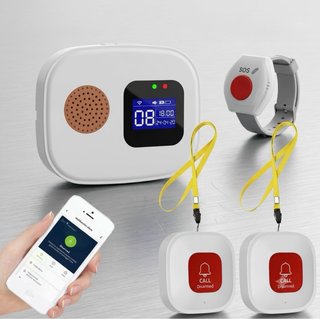 Alarma SOS mayores - Botón emergencia + pulsera