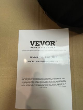 Casco Moto Integral VEVOR Talla L Negro
