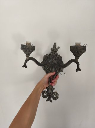 Lámpara de pared vintage metal dorada