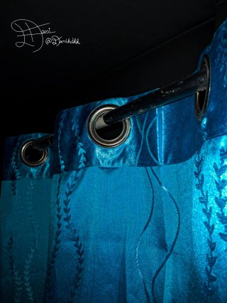 2 Curtains | Light Blue | 2.45m Lenght/1.37m Width