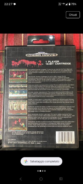 Splatterhouse 2 Sega Mega Drive - Horror