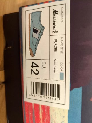 Zapatillas Morrison Kurobe Talla 42 Verde/Azul