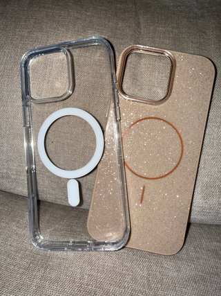 Fundas iPhone MagSafe transparentes y glitter