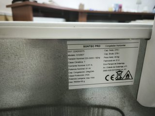 Congelador Sontec Pro CH90T - 275L