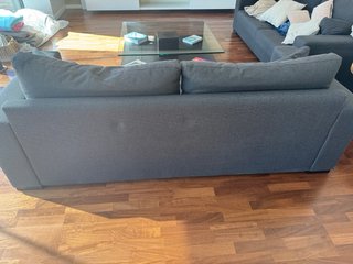 Sofá 3 plazas gris 225x100x70