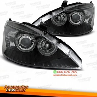 FAROS OJOS DE ANGEL FORD FOCUS, 01 - 04. CRISTAL