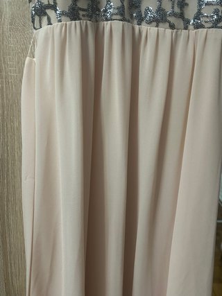 Vestido fiesta Tintoretto rosa nude /Plata