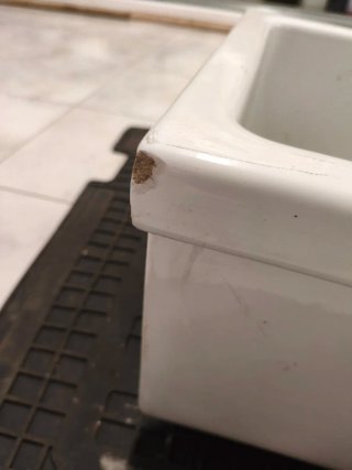 Lavadero de cerámica blanco