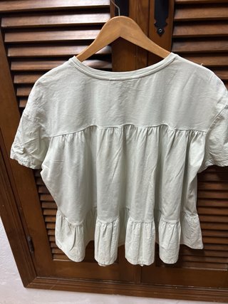 Blusa de algodón con volantes