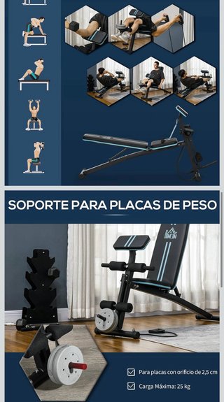 Banco de musculación Homcom