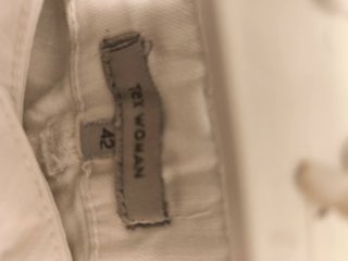 Pantalón vaquero mujer blanco T.42