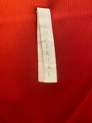 Vestito Rosso Imperial Elegante con Volant M