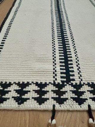 Conjunto 2 alfombras y 4 cojines de kilim y lana