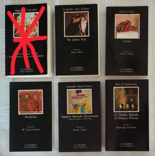10€ x libro. Cátedra. Letras Hispánicas