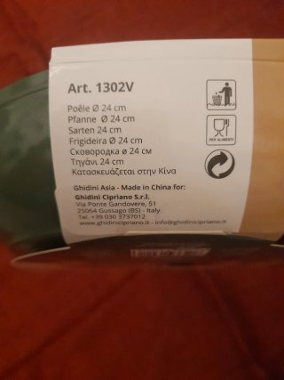 Padella Ghidini 24cm - Nuova con Etichetta
