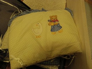 Colcha cuna bebé con osito y vaca