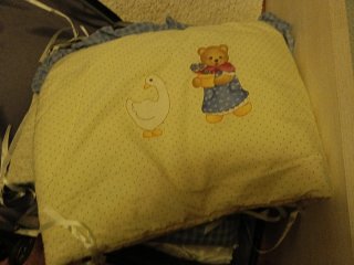 Colcha cuna bebé con osito y vaca