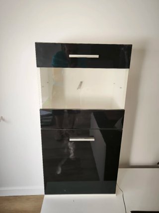 Mueble auxiliar comedor cristal y madera