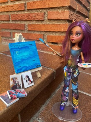 Clawdeen OOAK Clase de Arte