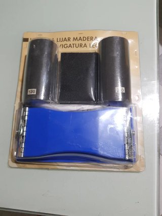 Kit Lija Madera con Soporte Azul