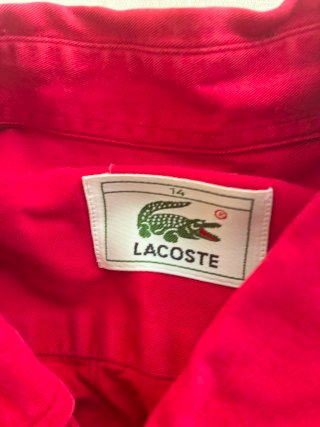 Camisa Lacoste Roja Talla M