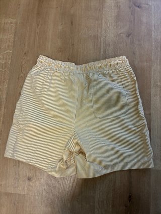 Bañador Kiabi rayas amarillas y blancas hombre