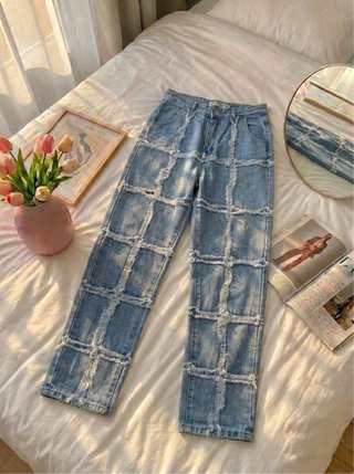 Vaqueros patchwork A.M. Jeans Talla M