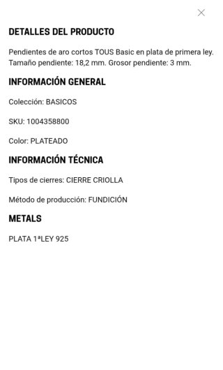 Pendientes Tous Aros