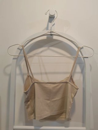 Top corto Stradivarius donna beige S