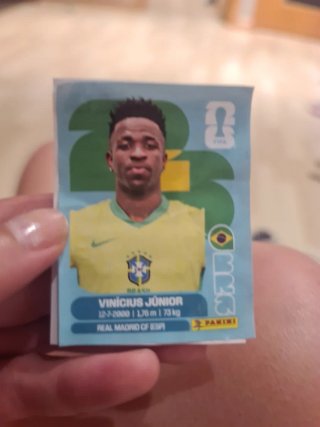 Carta Panini Mundial Vinícius Júnior Brasil