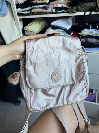 Mochila Kipling Rosa Metálico