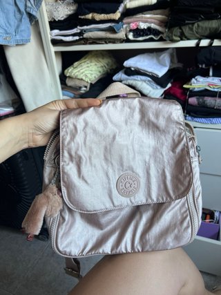 Mochila Kipling Rosa Metálico