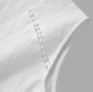 Blusa de Algodón sin mangas cuello V