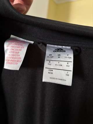 Chaqueta Adidas Negra con Rayas Blancas