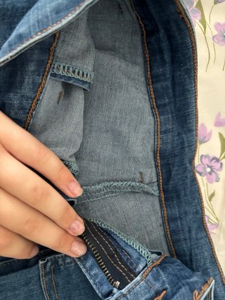 Falda pantalón vaquera con bolsillos