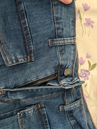 Falda pantalón vaquera con bolsillos