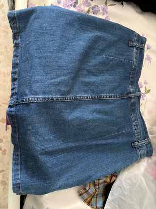 Falda pantalón vaquera con bolsillos