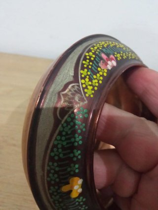 Cenicero vintage cobre floral
