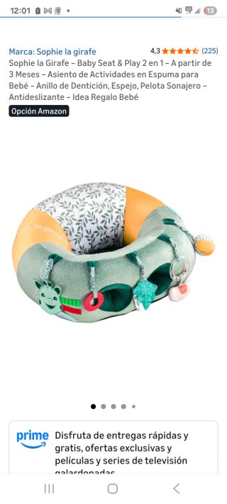Silla Sofá Bebé Sophia Giraffe