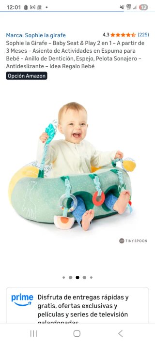 Silla Sofá Bebé Sophia Giraffe