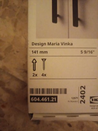 4 Tiradores Jarnsparv Ikea Flecha Negro Metal