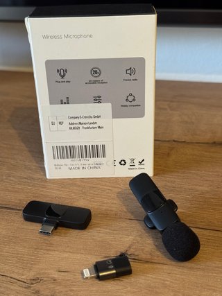 Micrófono inalámbrico Lavalier para iPhone / USB-C