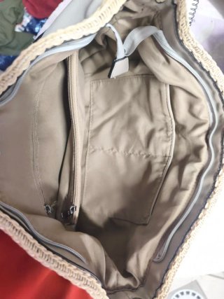 Borsa donna beige/grigio