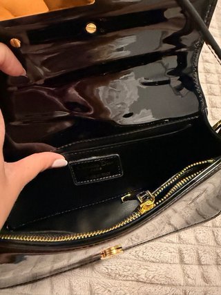 Bolso Miss Dior Charol Negro Dorado