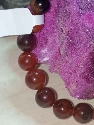 Pulsera Carniola Piedra Natural Elástica