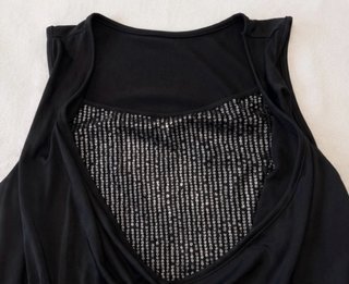 Pack 2 tops negros elegantes con pedrería