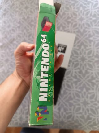 Caja y manual del Expansion Pak. Nintendo 64