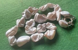 Collar Perlas Barrocas Auténticas Beige