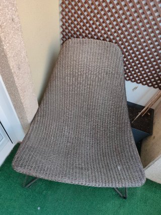 Silla exterior mimbre y metal